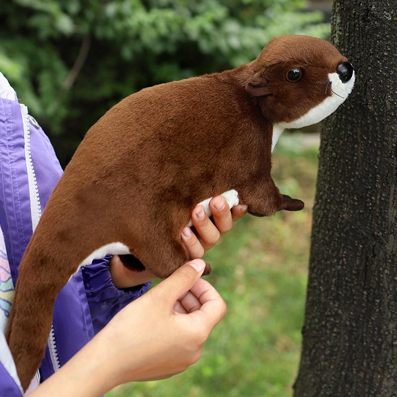 Simulation Kawaii Otter Plush Toy Realistic Stuffed Animal Plushies Soft Doll Model for Children Kids Birthday Christmas Gift