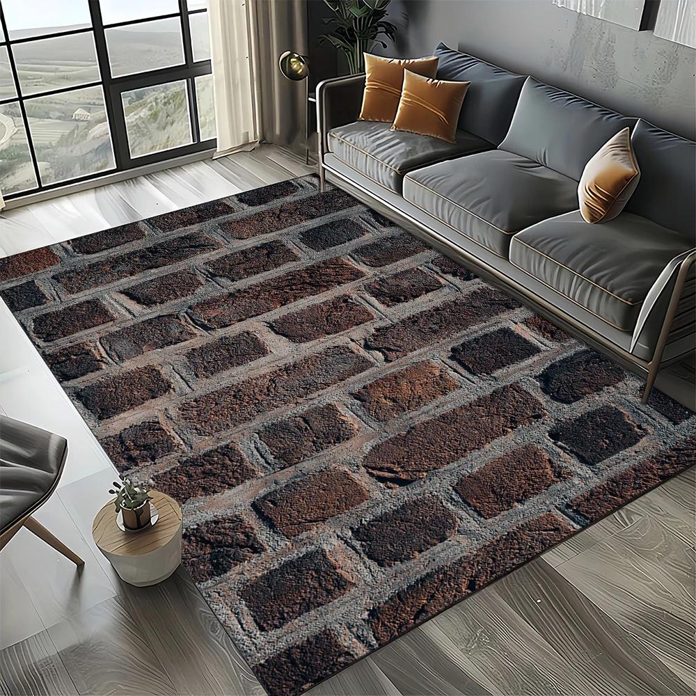 27 Style New Brick Stone Building Wall Originality Rug Carpet for Living Room Bedroom Home Decor,kids Non slip for Sofa Doormat