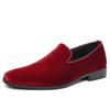 Luxury Designer Men's Black Blue Red Velvet Patent Leather Casual Shoes Formal Wedding Dress Penny Loafers Shoes for Men