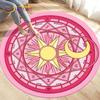Коврик с рисунком Cardcaptor Sakura Magic Circle, круглые ковры, коврик для гостиной, детской комнаты, детские игровые нескользящие коврики