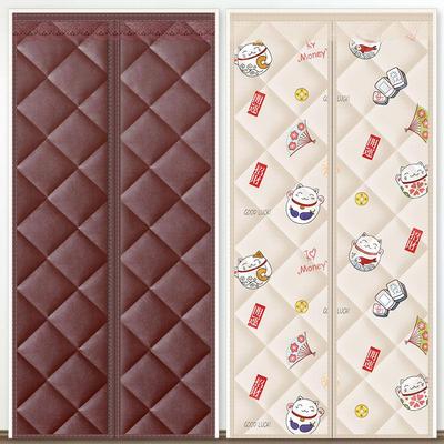 Зимние ветрозащитные теплые хлопковые занавески для дверей, утолщенные, для домашнего кондиционирования, теплоизоляция, защита от ветра, магнитные, противохолодные, разделительные занавески