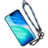 Case for iPhone 17 - BOOLING - Transparent Shockproof Protection - Removable Blue Lanyard
