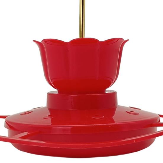 Hummingbird Feeder Leak-proof Design Dish Feeder with 6 Flower-Shaped Feeding Mouths Easy Refill Hummingbird Feeder
