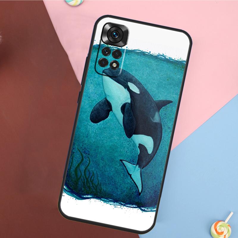 Чехол-накладка с косатками для Xiaomi Redmi Note 13 14 Pro 12 11 9 10 9S 10S 11S 12S Redmi 14C 10C 12C 13C