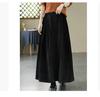 Женские винтажные вельветовые юбки А-силуэта на резинке, однотонные, пэчворк, с карманами, весна 2025, новая коллекция, толстые женские юбки