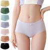 Naked Seamless Panties Women'S Mid-Waist Peach Buttocks Are Sweet And Breathable, Soft And Waxy, Skin-Friendly Buttocks, Cotton Crotch Women'S Briefs