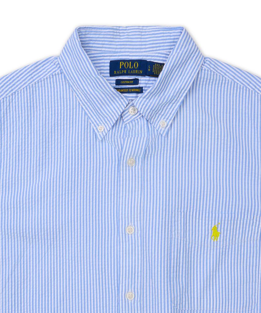 POLO RALPH LAUREN Custom Fit Seersucker Shirt - Blue