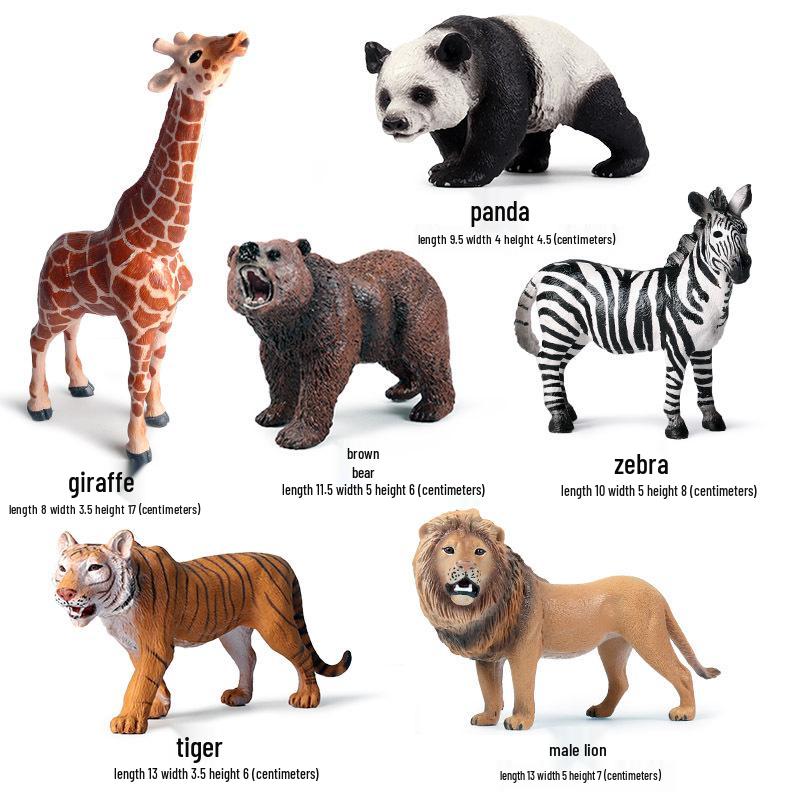 Kids' Wild Animal Model Toys: Leopard, Cheetah, Jaguar, Black Panther, Snow Leopard Figurines.