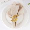 Stylish Gold Wheat Metal Leaf Napkin Rings Enhance Your Harvest Table Decor