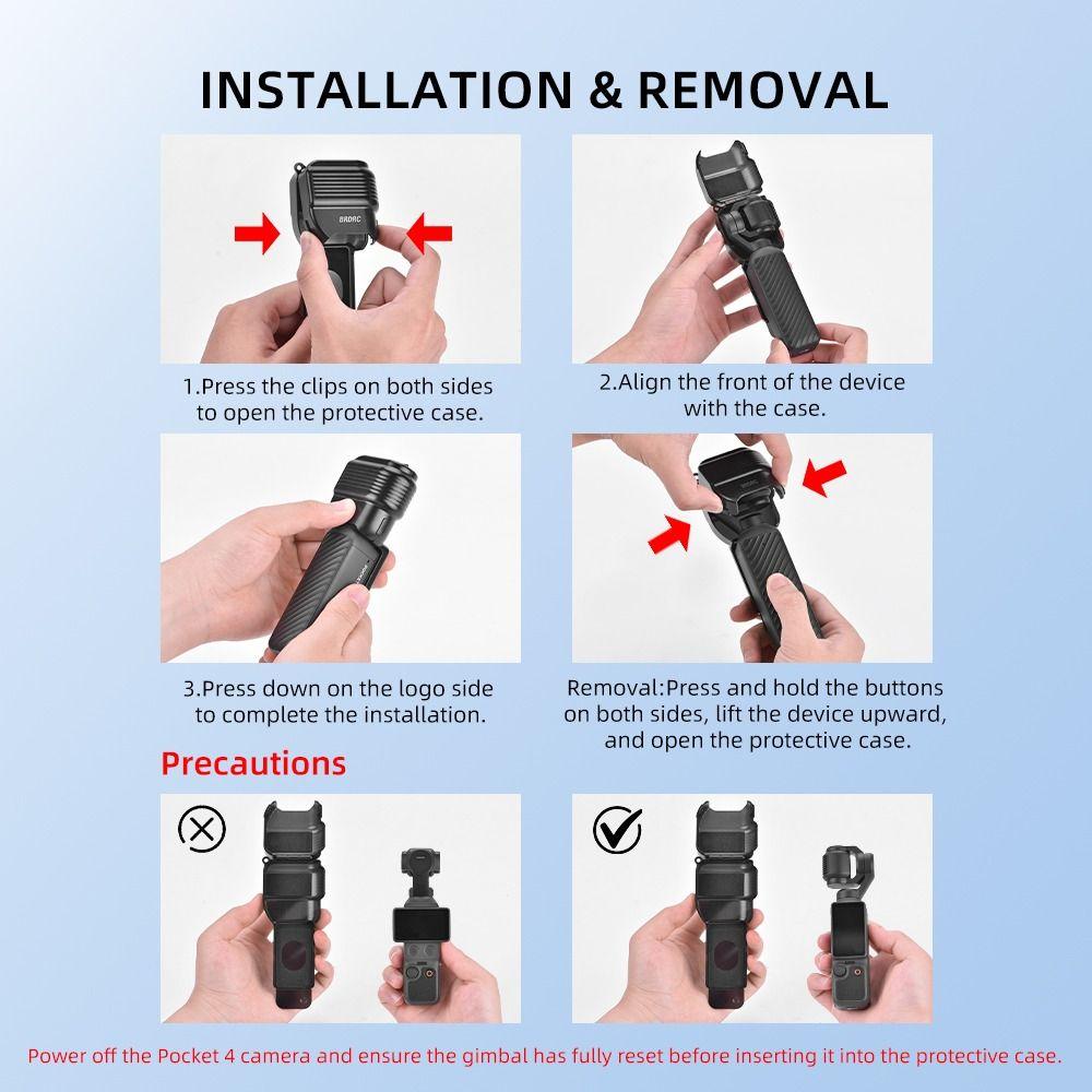 Защитный чехол-книжка с крышкой для объектива для стабилизатора DJI Osmo Pocket 4, аксессуары для камеры-стабилизатора
