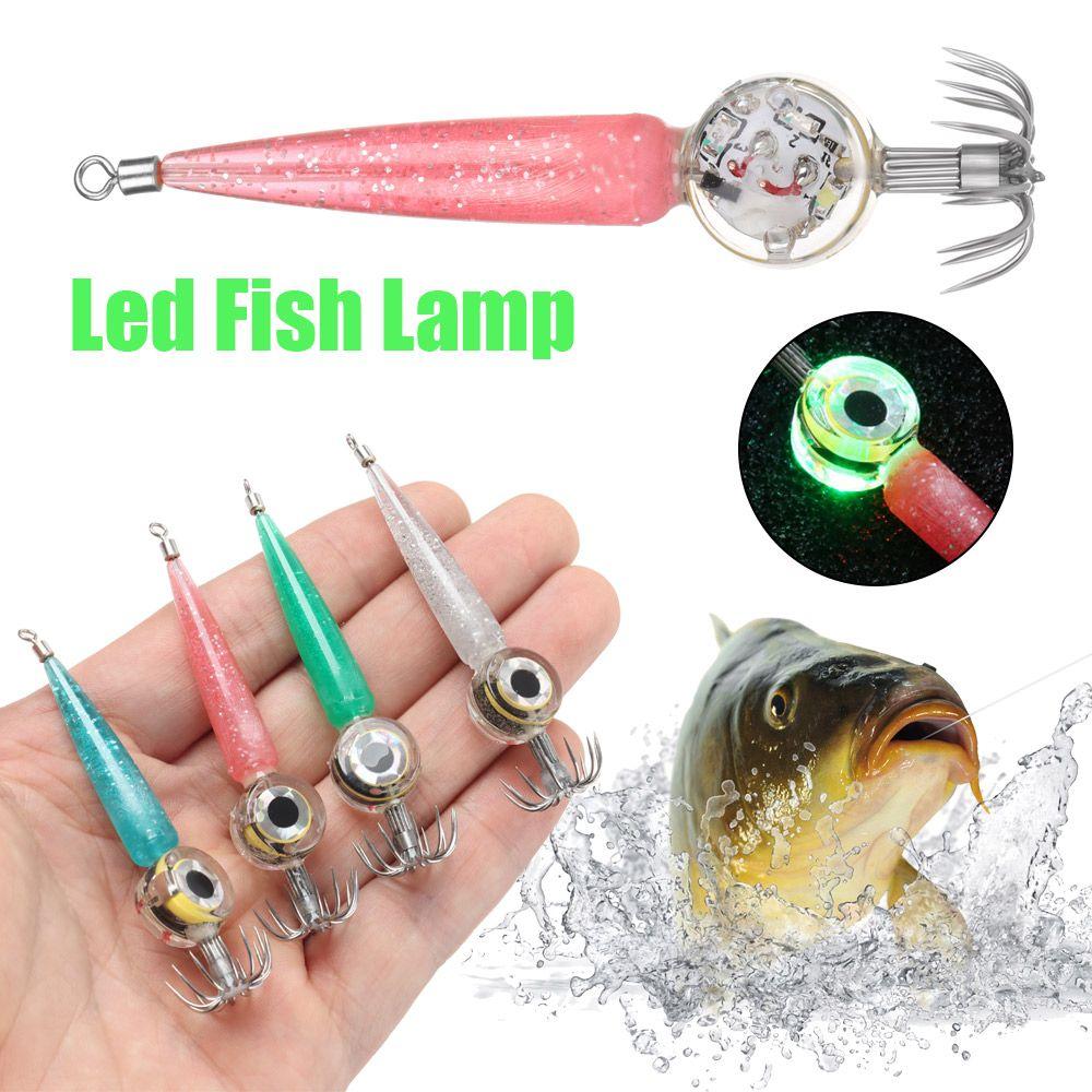 Angling Supplies Attracting Fish Squid Hooks Flashing Luminous Bait Light Led Fish Lamp Lure Light