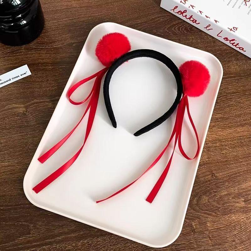 Retro Leopard Print Plush Headband - Non-Slip, Korean Style for Women, Perfect for Autumn and Winter Face Washing