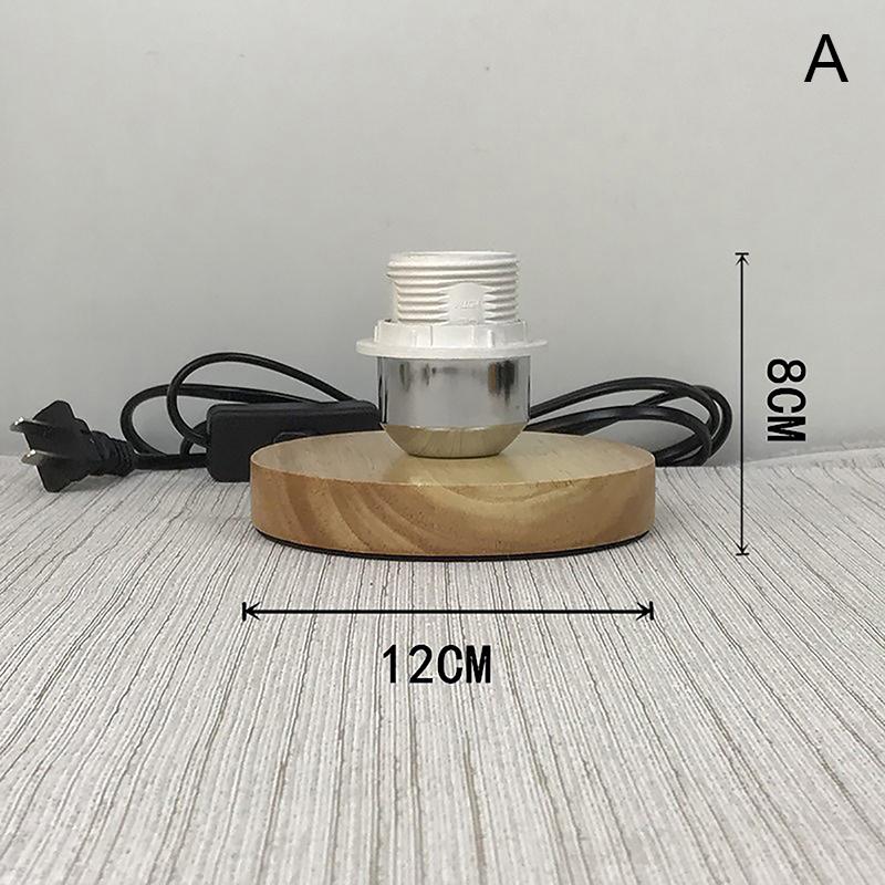 E27 патрон лампы круглый твердый деревянный держатель с шнуром включения выключения для настольной лампы прикроватный держатель лампы для домашнего освещения