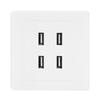 4 порта USB DC 5V для домашнего офиса, электрическая настенная розетка для зарядного устройства(110~250В)