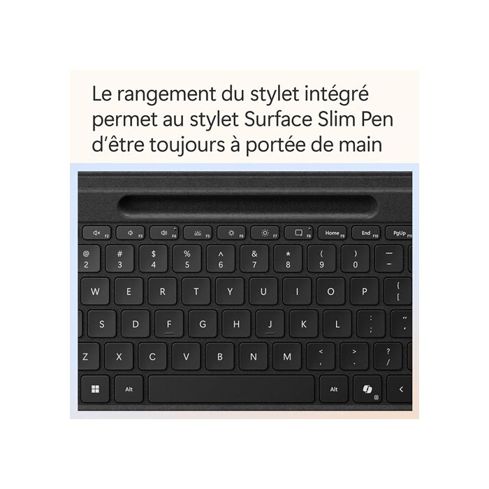 Clavier pour tablette Microsoft Flex pour Surface Pro 13 pouces avec Surface Slim Pen - Noir