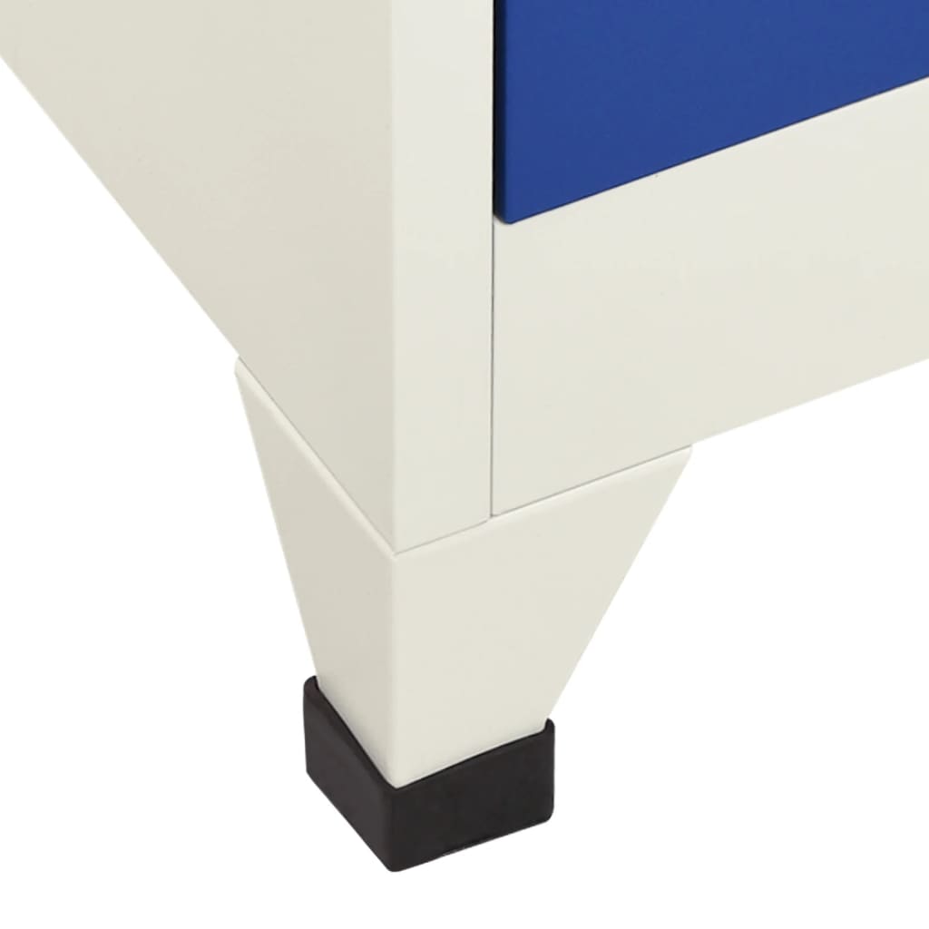 Locker Cabinet Grey and Blue 90 x 45 x 180 cm Steel