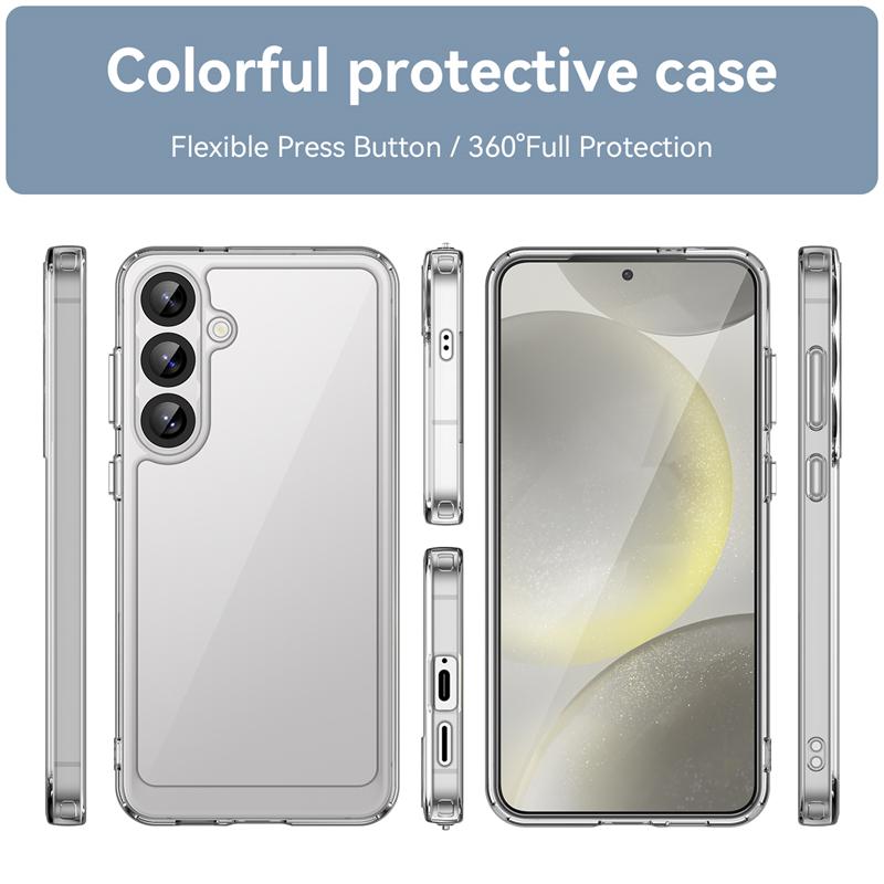 For Samsung Galaxy S25 Case Transparent Luxury Silicone Cover Samsung S25 Case TPU PC Protector Case Galaxy S25 Plus Ultra Cover