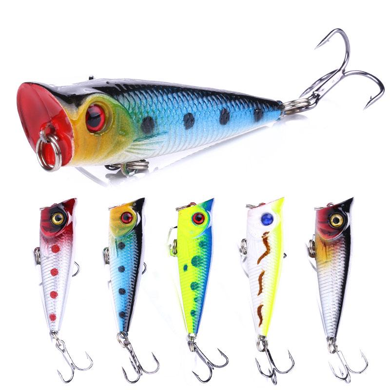 Fishing Lures Outdoor Pencil Lures Set Popper Lure 5CM 4.9G Artificial Hard Bait for Fishing 5PCS/set