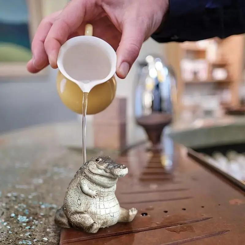 1 шт. Толстый аллигатор Чайный питомец Маленький крокодил Чайный питомец Украшения Ручная работа Чайная церемония Чайная игра Финансовый Чайный столик Подарок