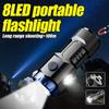Led Mini Flashlight Ultra Powerful Led Torch 8 Core LED Mini Flashlight 10000 High Power Led Flashlight Magnetic Portable