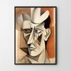 Plakat portret abstrakcja kubizm