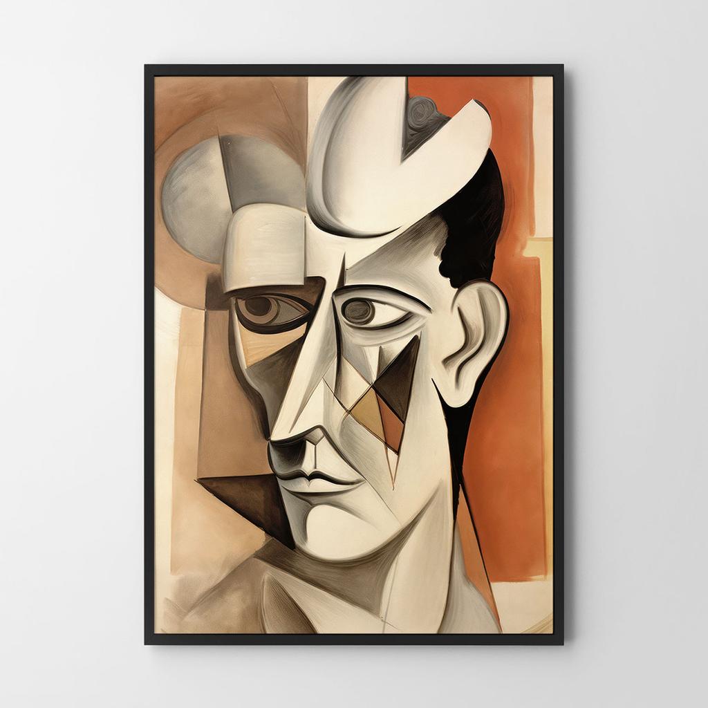 Plakat portret abstrakcja kubizm