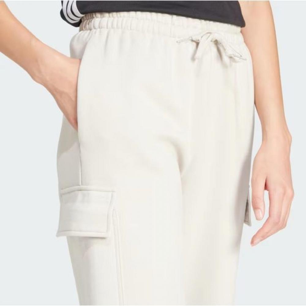 Adidas Women S eSSentialS Linear Fleece Cargo pantS Regular Fit Cotton trouSerS