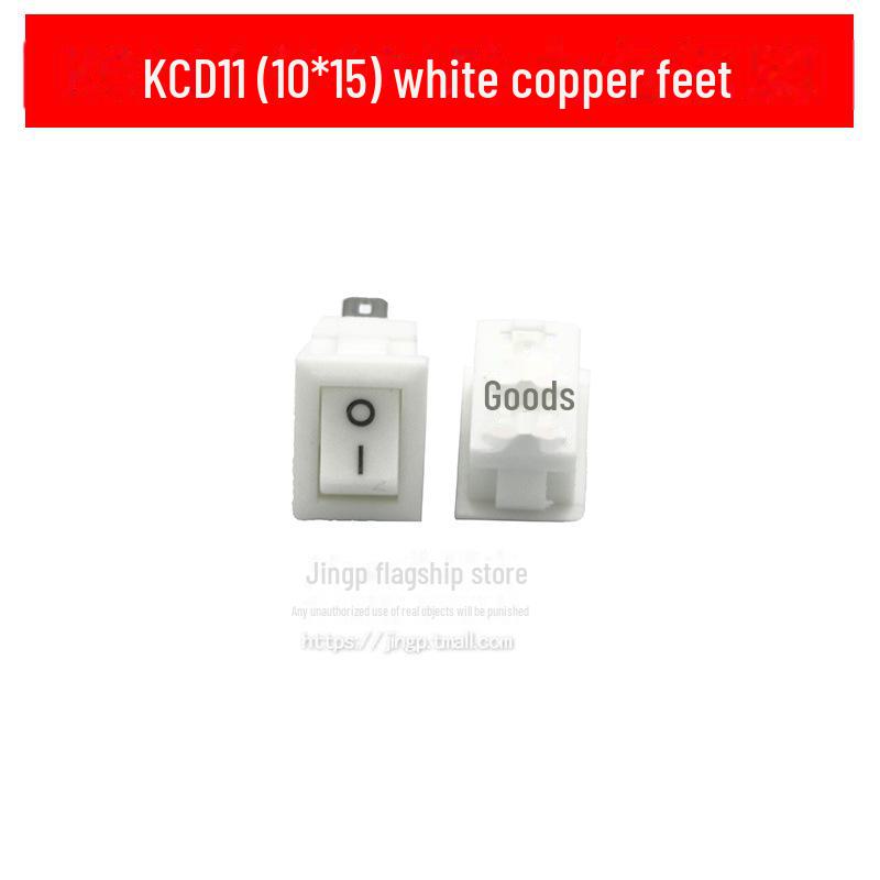 KCD11 Мини 2-контактный 2-скоростной выключатель питания в форме лодки 10x15 мм для небольшого вентилятора или телевизионной приставки