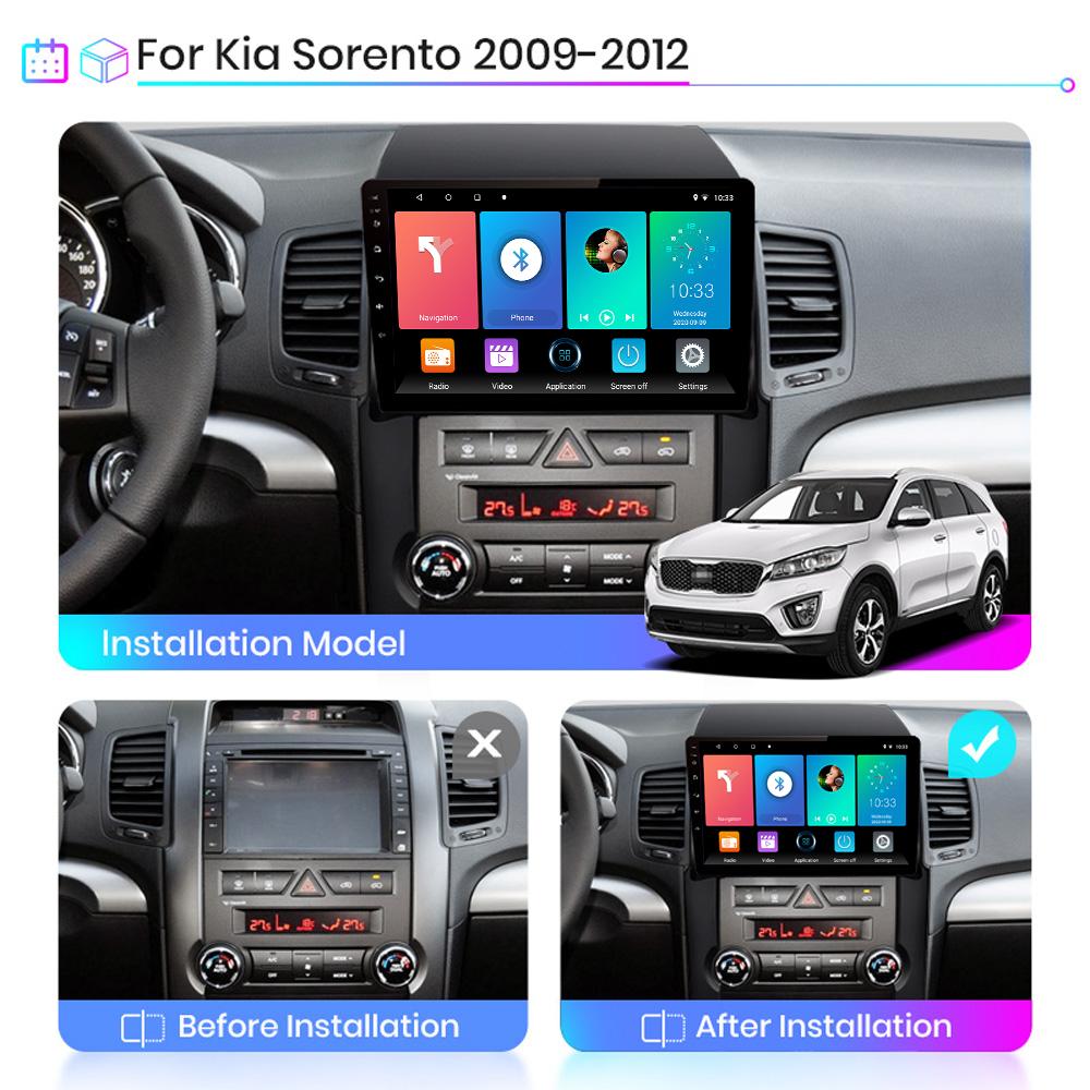 9-дюймовый Android для KIA Sorento 2009-2012 1 автомобильный радиоприемник мультимедийный видеоплеер GPS-навигация WIFI 1 + 16 ГБ