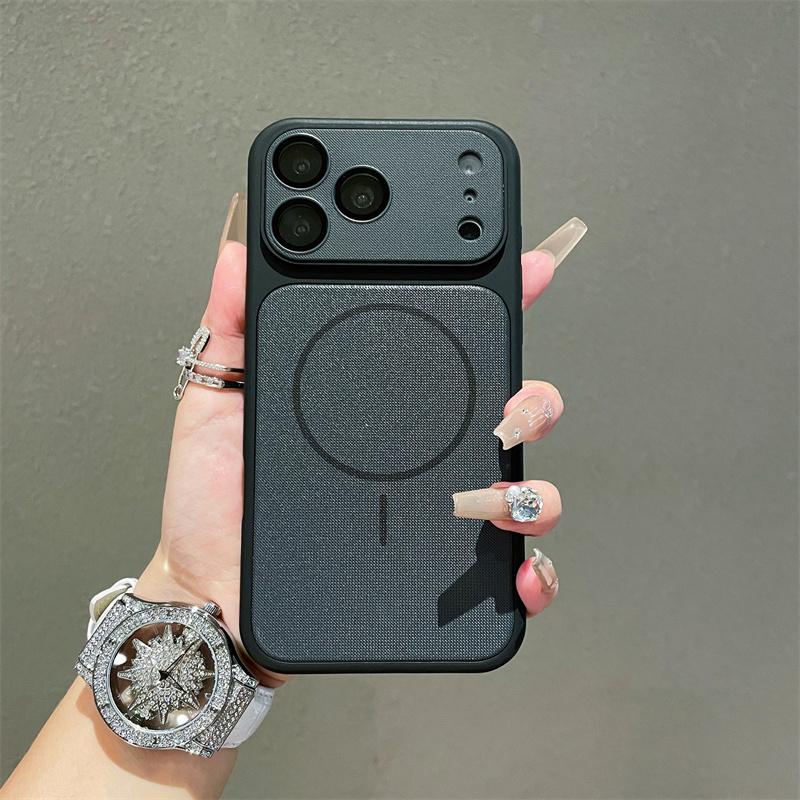 Матовый Чехол Для Телефона С Защитой Камеры Для Magsafe Для iPhone 17 16 15 14 13 12 Pro Max Магнитная Беспроводная Зарядка Бронированный Ударопрочный Чехол