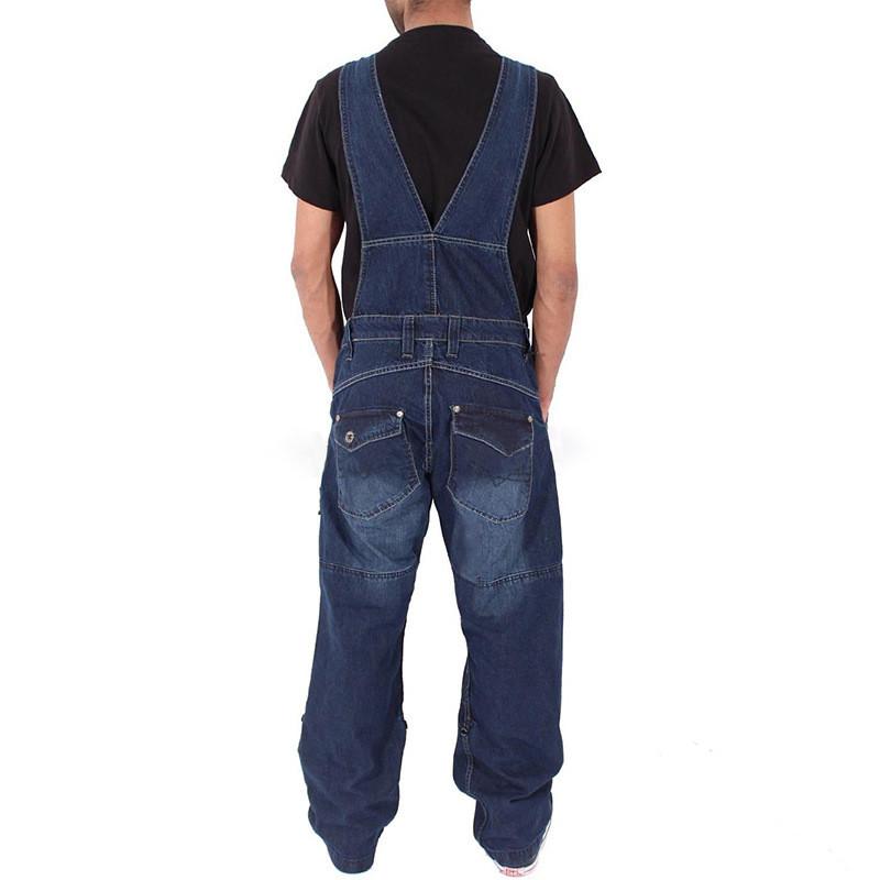 Men Baggy Jeans Suspender Pants Fashion Multi-pockets Loose Denim Trousers Jumpsuit Bib Pants Pocket Overalls
