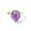 Овальное кольцо с аметистом, двухцветное кольцо, дизайнерское кольцо ручной работы, кольцо из цельного серебра 925 пробы, женское кольцо, кольцо с драгоценным камнем