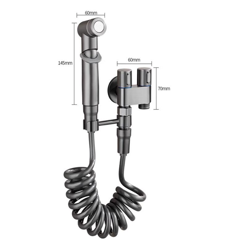 Смеситель для биде Ручной туалетный биде-распылитель Душевая лейка Гигиенический душ Туалетные смесители Двойной выход Аксессуары для биде