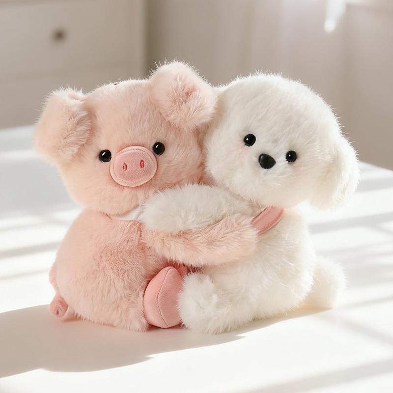 18cm Cartoon Fun Cuddle Animal Plush Doll Hug Sheep Wolf Pig Dog Raccoon Panda Cow Horse Plush Toy Home Decor Gift For Children