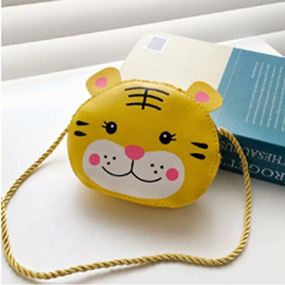 Coin Purses Cartoon Kids Baby Girls Boys Animal Rabbit Bear Handbags PU Leather Cute Crossbody Bags