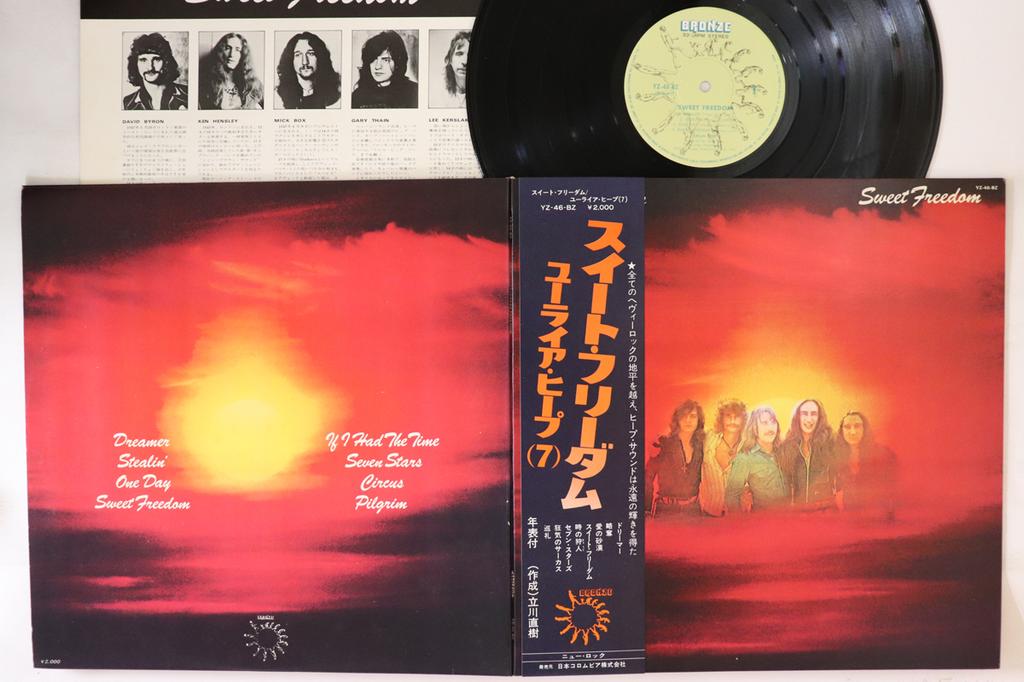 LP Record URIAH HEEP - Sweet Freedom YZ46BZ BRONZE 1973 Japan Obi Rock Used