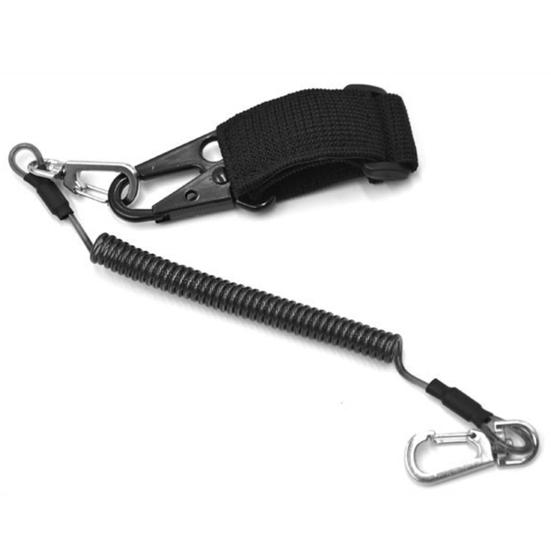 Fishing Rod Lanyard Adjustable Heavy Duty Retractable Coiled Lanyard Fishing Pole Tether Safety Rope Strap Tie Belt Kayak Paddle