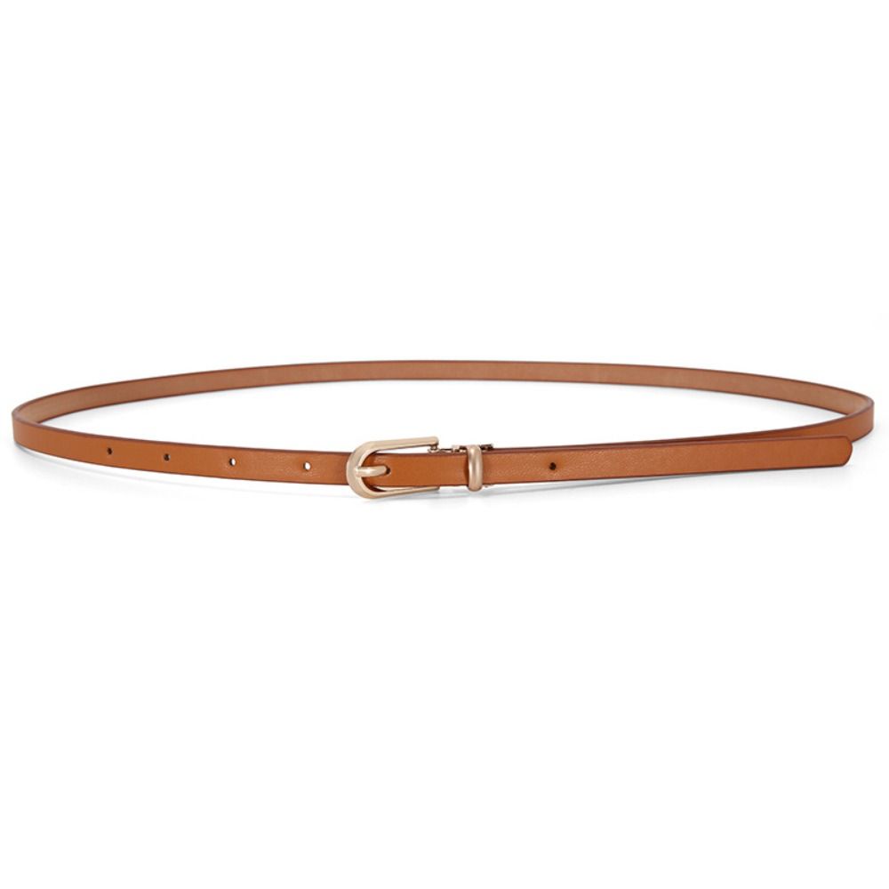 Поясной ремень Тонкий ремень Конфетный цвет Тонкий поясной ремень Ретро ПУ кожа Пояс Джинсы