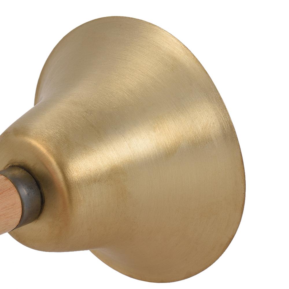 Латунный ручной колокольчик Громкий колокольчик для вызова Ручной колокольчик Настольный колокольчик с деревянной ручкой для свадебного фестивального украшения Пищевая линия