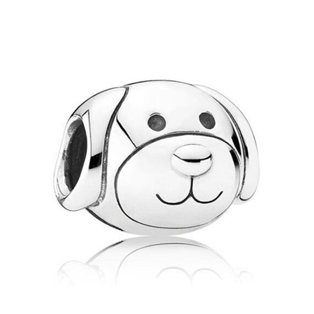 Silver Animal Cat Panda Rabbit Rabbit Lion Owl Unicorn Horse Jewelry Pendant Bracelet DIY Fit Original Bracelet