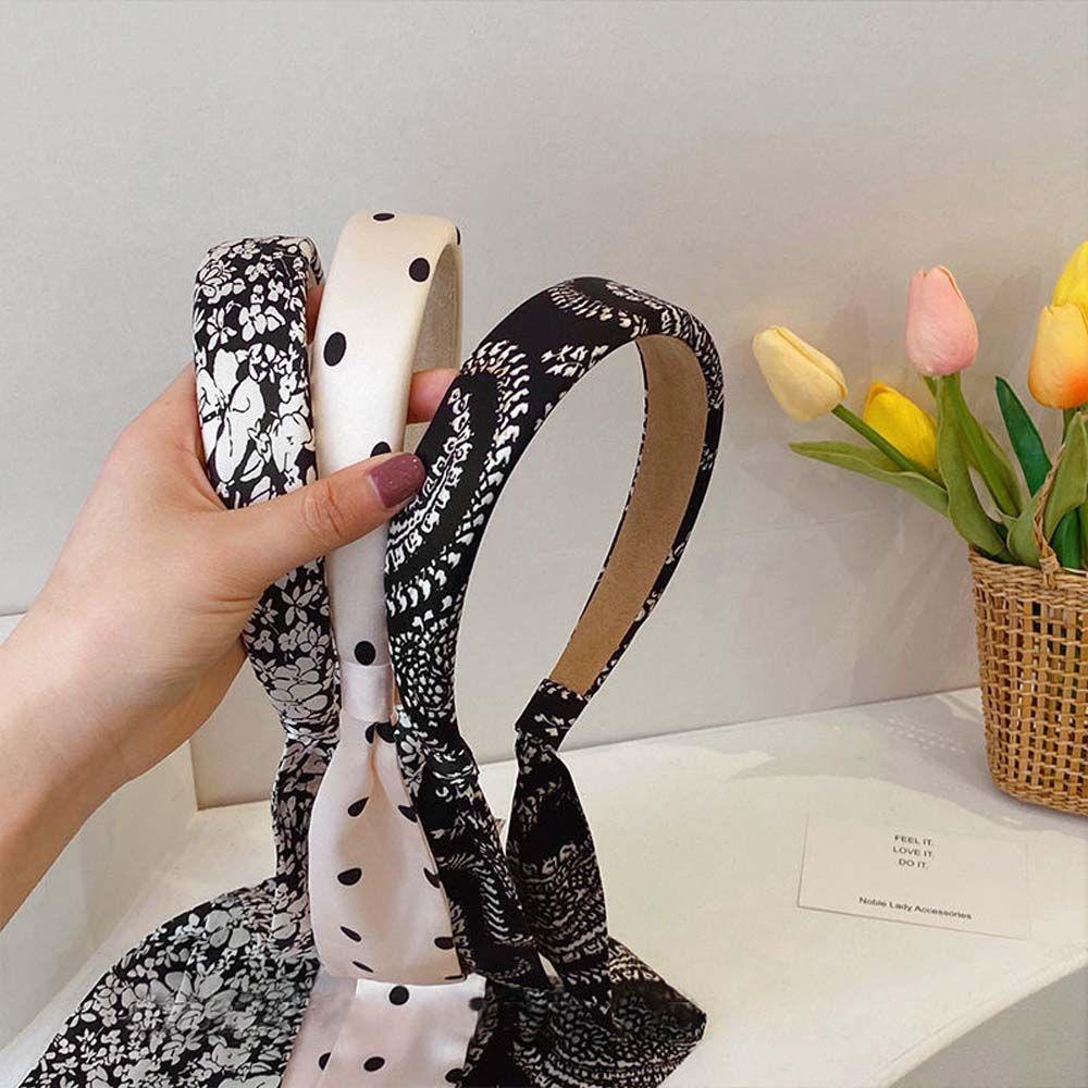 Краниальный Верхний Летний Ленточный Губчатый Обруч для Волос Шелк Шарф Повязка на Голову Корейские Резинки для Волос Женский Обруч для Волос