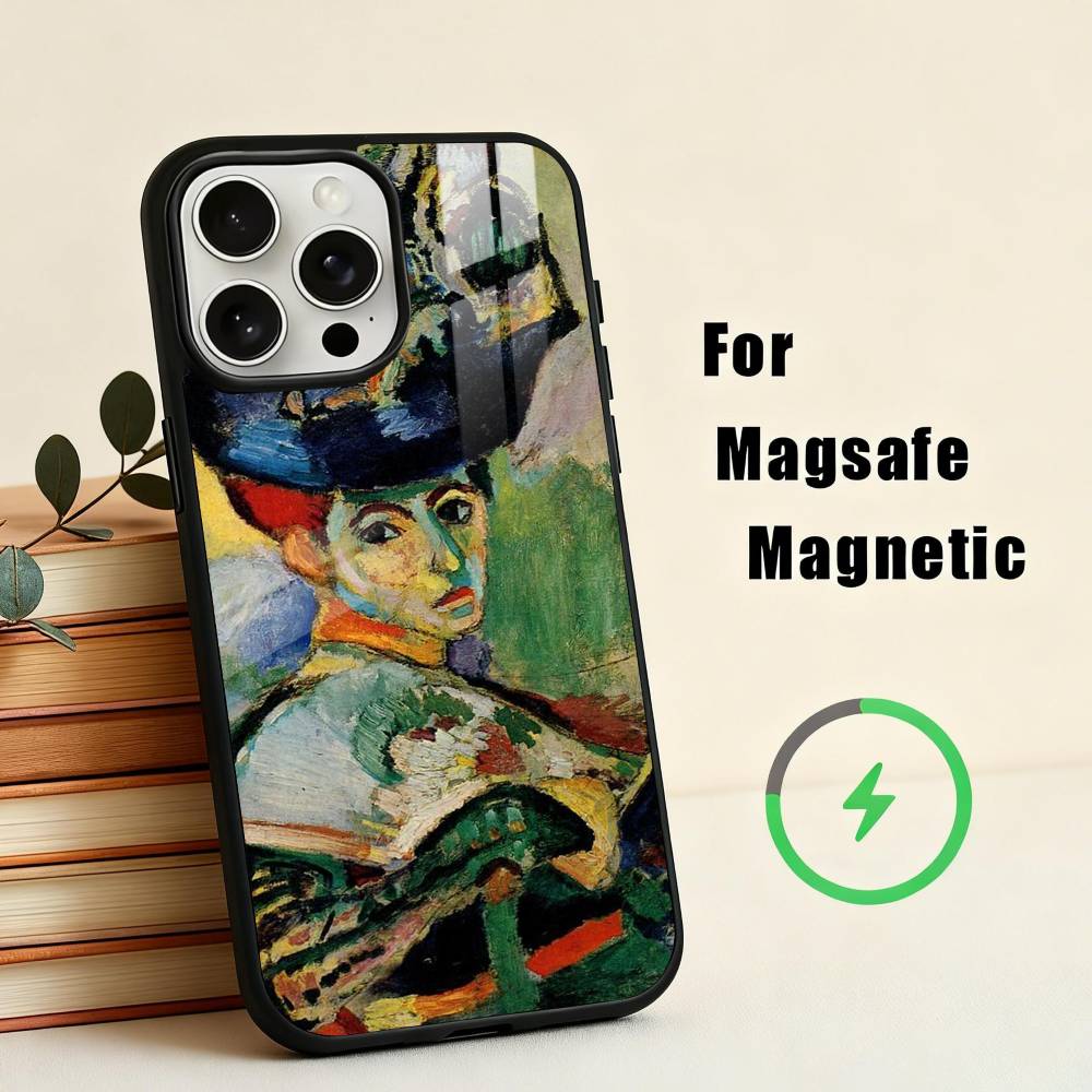 H-Henri M-Matisse Art PaI Phone Case For iPhone17,16,15,14,13,12,11 Plus,For Magnetic Wireless Charge Cover
