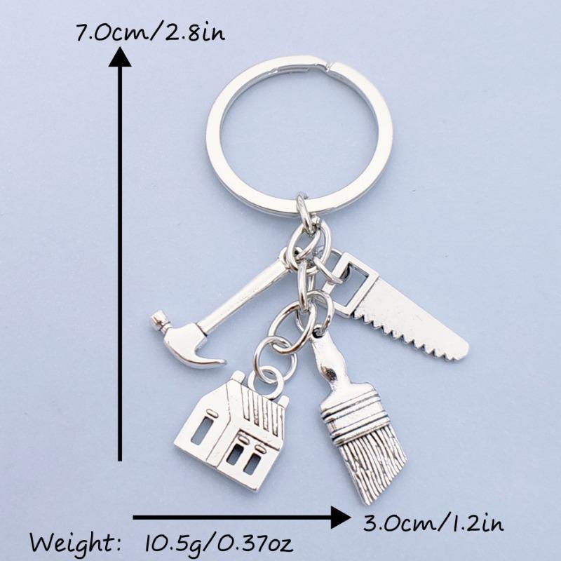 Европейская и американская мода DIY аксессуары дом, кисти, инструменты, ключи креативный архитектор, агентство недвижимости брелок