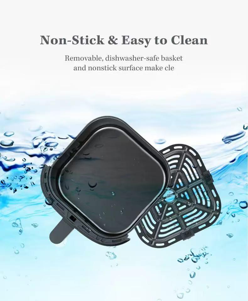 Cross-Border 7L Air Fryer: Oil-Free, Low-Fat, Touchscreen, All-in-One Oven with Visible Window.