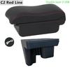 For Toyota Hilux Car Armrest Box Modification Retrofit Parts Storage Box with USB LED Leather Arm Rest Center Console