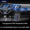 Для VOLKSWAGEN GOLF R-Line MK8 Прозрачная защитная пленка из ТПУ для центральной консоли автомобиля, устойчивая к царапинам, самовосстанавливающаяся пленка
