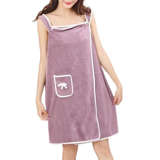 Носимое банное полотенце, мягкое, с высокой водопоглощающей способностью, коралловый флис, женское полотенце для ванной комнаты, полотенце для душа, ежедневное использование