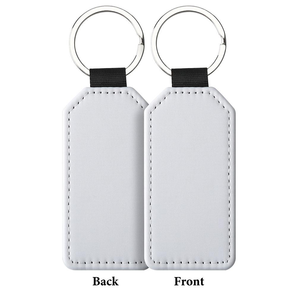 DIY Dye Sublimation Blanks Keychain Creative Double Sides Blank ID Tags Keyring Backpack Decor