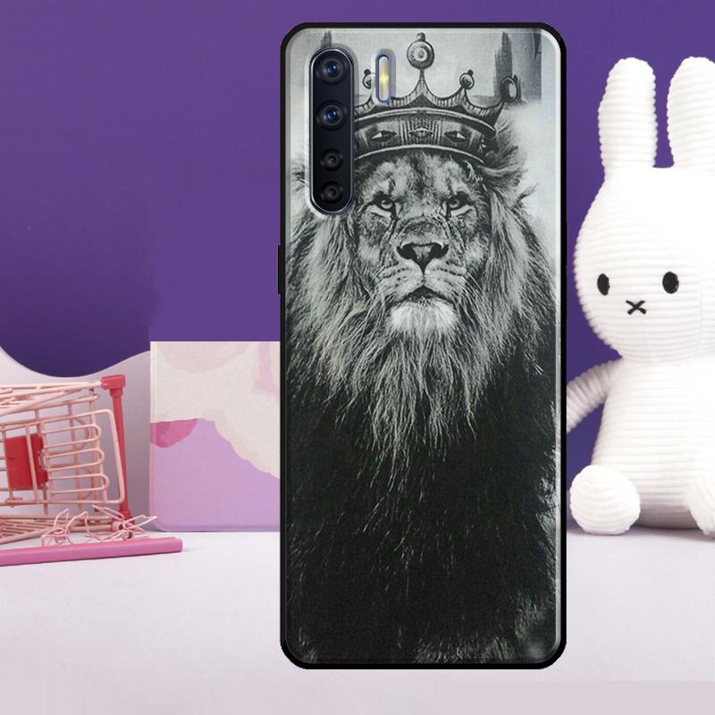 Чехол-животное Лев для Oppo A57 A77 A76 A16 A96 A17 A18 A60 A80 A40 A38 A58 A78 A98 A94 A74 A54 A15 A5 Pro