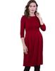 Business Casual Breastfeeding Maternity PEACHEY Claret [Seraphin] Dress, Dress, 3/4 Women's